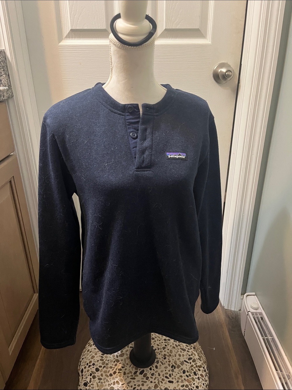 Patagonia Navy Long-Sleeve Henley Pullover
